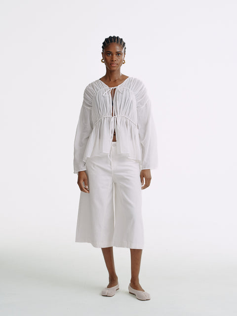 LT26040 White Denim Culottes