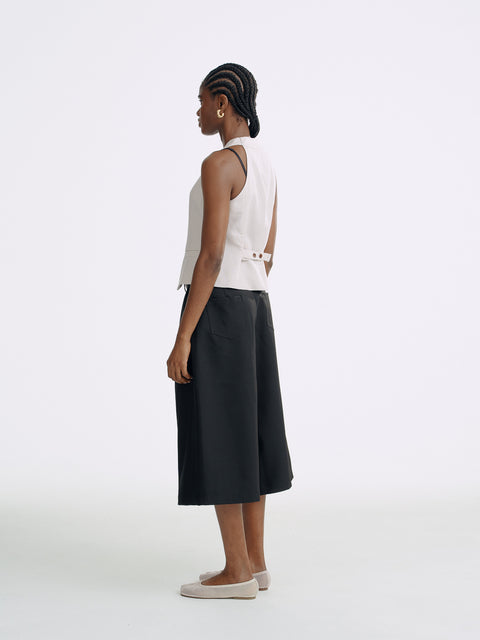 LT26039 Cropped Pants with Belt