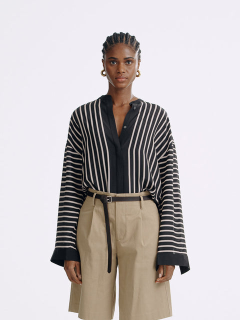 LT26060 Silk Striped Shirt