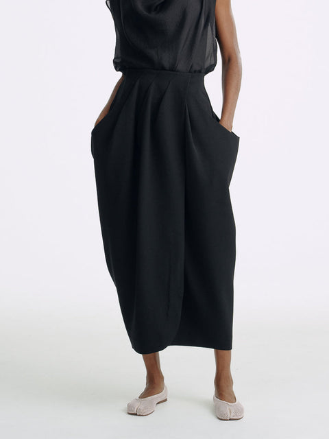 LT26048 Sheering Drape Front Top