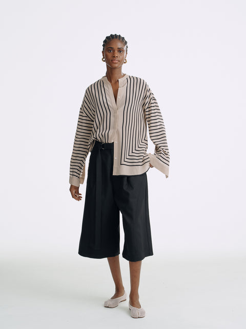 LT26060 Silk Striped Shirt