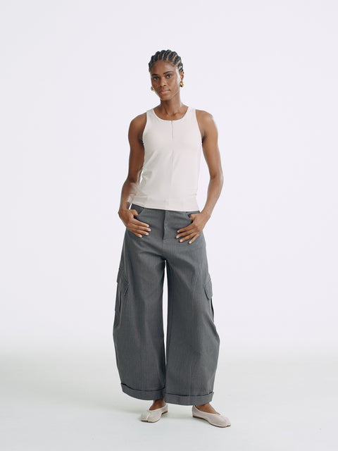 LT26021 Denim Cargo Pants