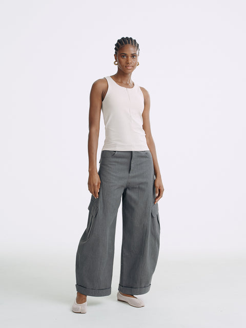 LT26021 Denim Cargo Pants