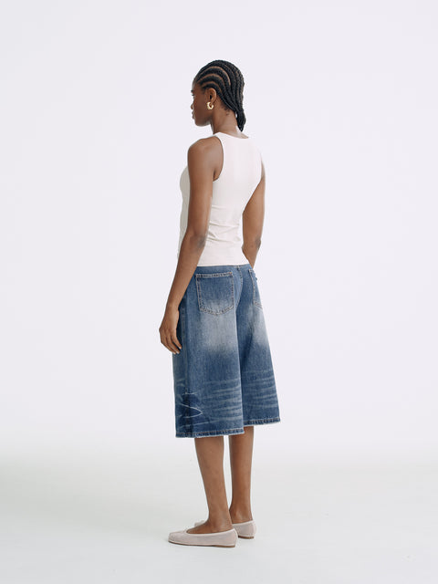 LT26038 Wash Denim Shorts