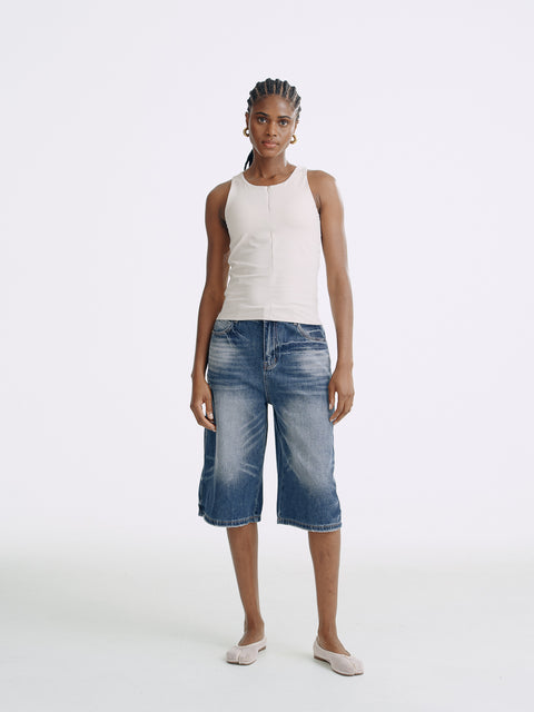 LT26038 Wash Denim Shorts