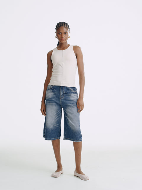 LT26038 Wash Denim Shorts