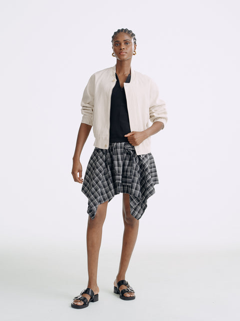 LT26063 Linen Bomber Jacket