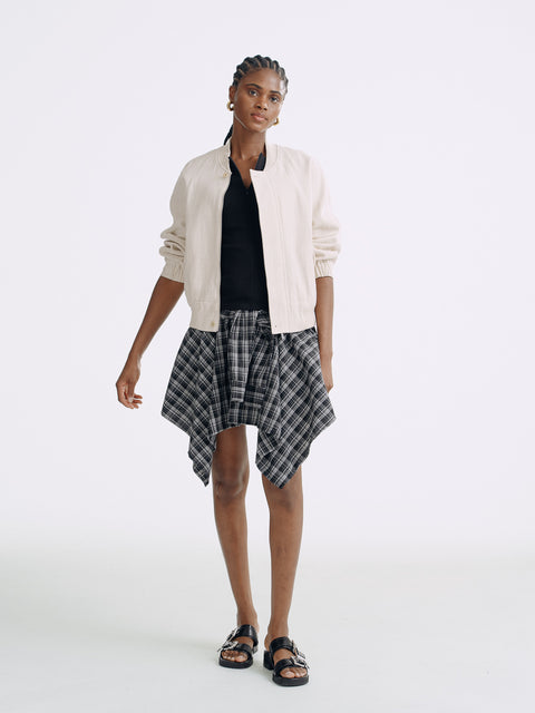 LT26063 Linen Bomber Jacket