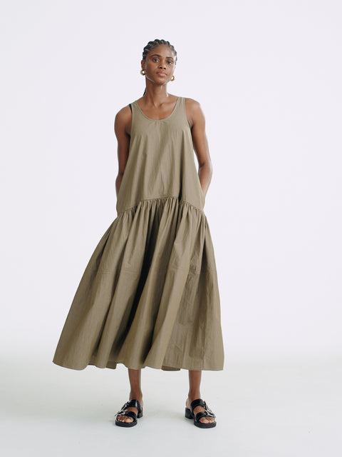 CZ25064 Waves Cotton Maxi Dress