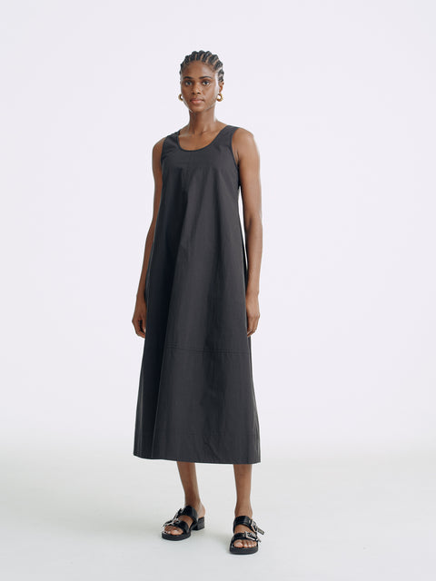 LT26058 Sleeveless Dress with Back Tie