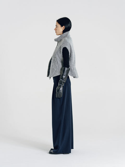 Morgan Double Pleated Pants Navy (Pre-Order)