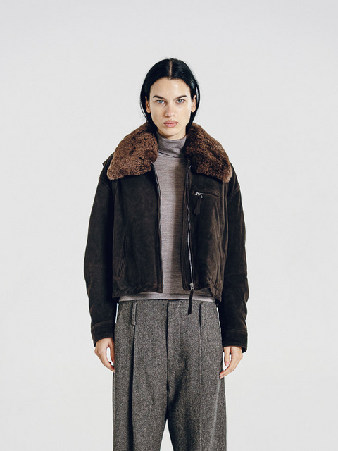 Finley Suede Shearling Padded Jacket