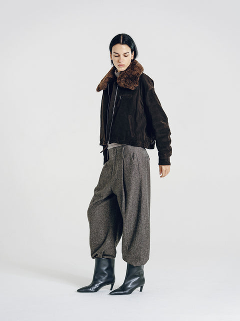 Finley Suede Shearling Padded Jacket