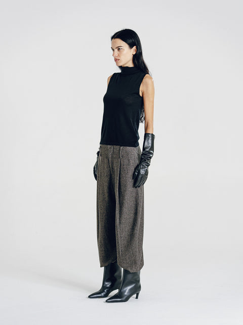 Sena Merino Funnel-Neck Tank Black