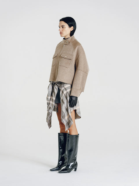 San Francisco Zipper Jacket Taupe (Pre-Order)