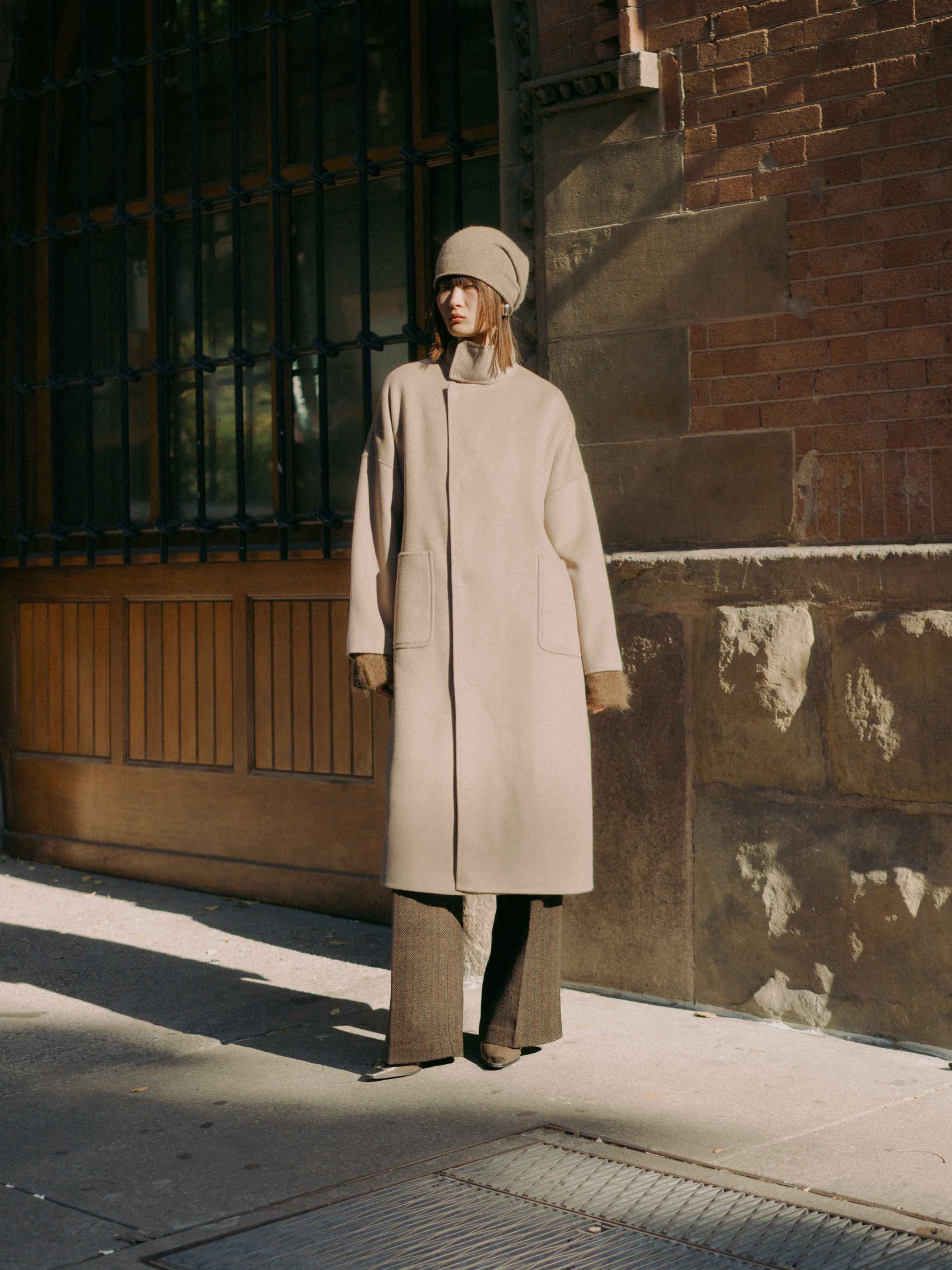 LT24064 Harlow Angora Wool-blend Coat – Mute by JL