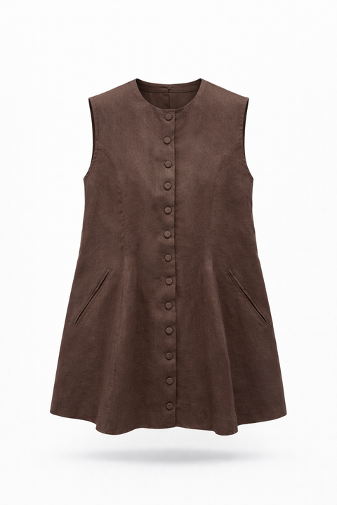 LT26053 A-Line Button Vest