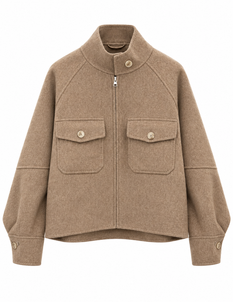 San Francisco Zipper Jacket Taupe (Pre-Order)