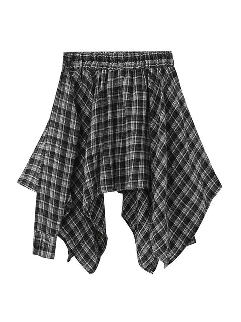 LT26030 Shirt-Tie Plaid Shorts