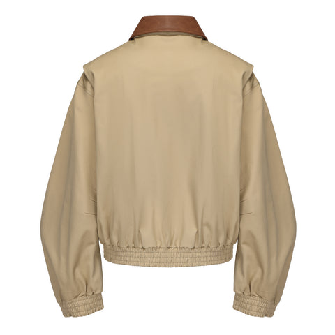 CZ25005 Contrast Collar Structured Bomber Jacket