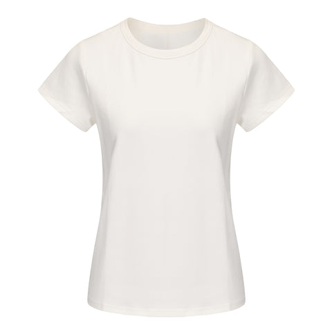 CZ25011 White Embroidered Tee