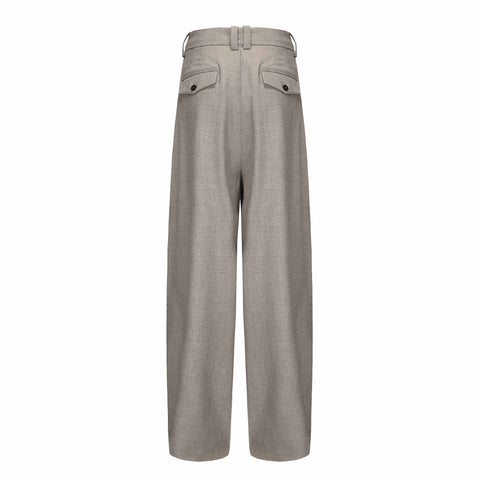 CZ25040 Gray Wide-Leg Tailored Pants