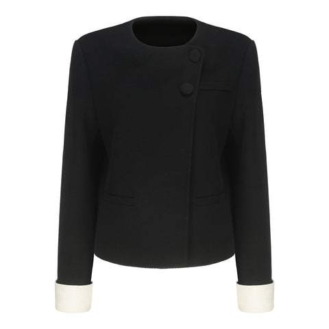 Iris Cashmere Wool Cropped Jacket (Pre Order 4 weeks)
