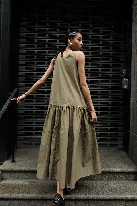 CZ25064 Waves Cotton Maxi Dress