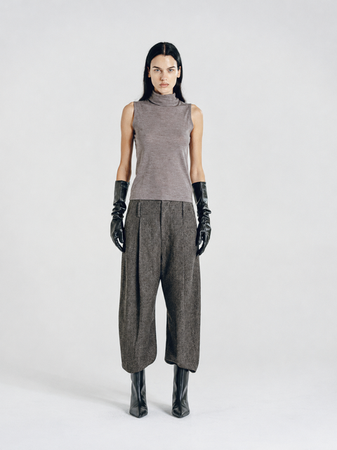 Sena Merino Funnel-Neck Tank Mocha