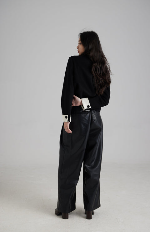 Iris Cashmere Wool Cropped Jacket (Pre Order 4 weeks)