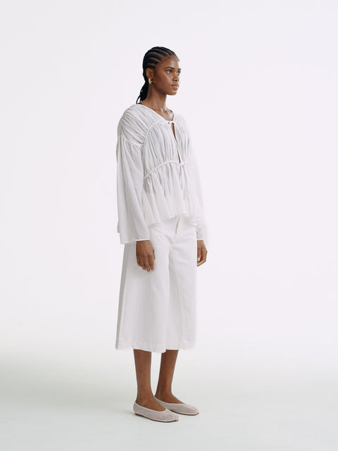 LT26040 White Denim Culottes