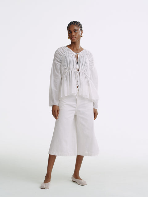 LT26040 White Denim Culottes