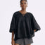 LT26051B Gathered Blouse Black