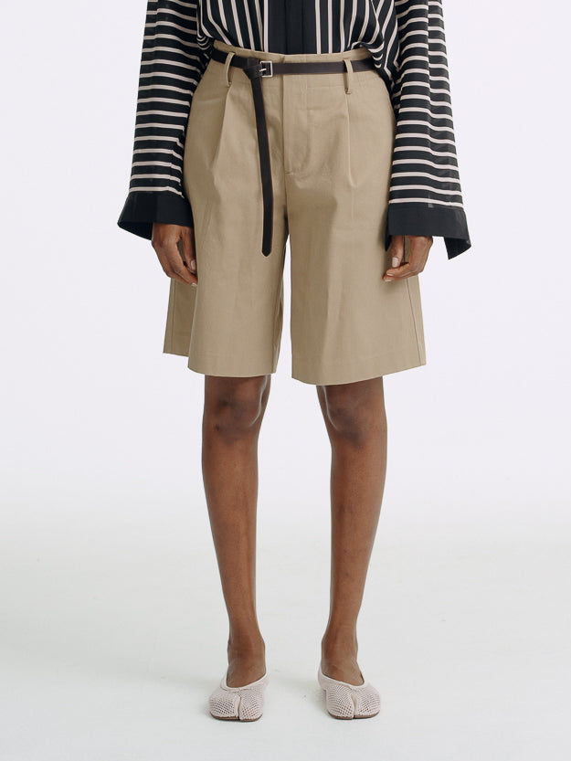 LT26036B Shorts with Belt Khaki – Mute by JL