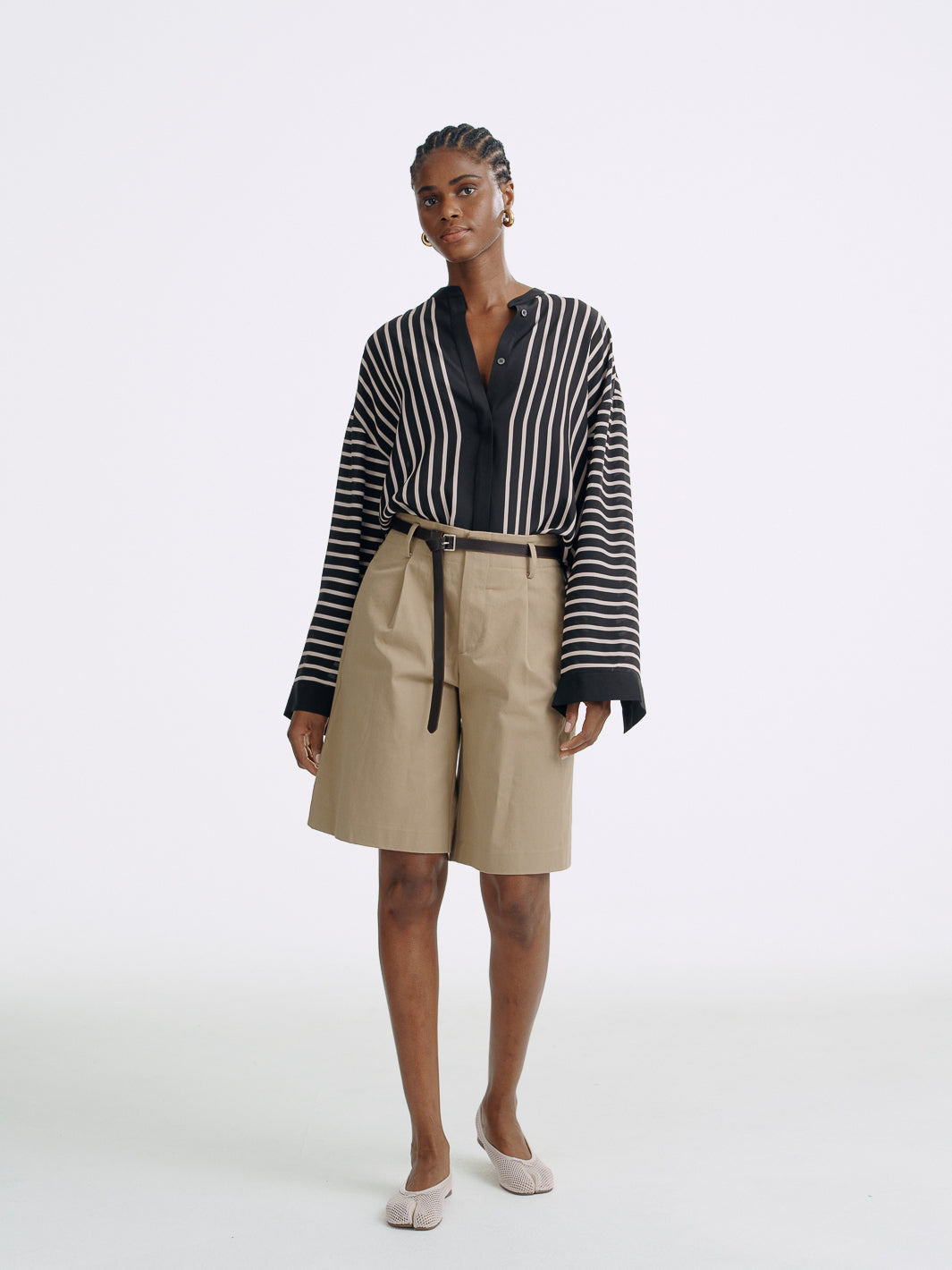 パンツ andwang Baby office belt short pants LT26036B Shorts with Belt Khaki – Mute by JL