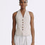 LT26033B Tailored Button Vest Natural