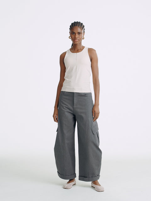 LT26021 Denim Cargo Pants