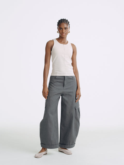 LT26021 Denim Cargo Pants