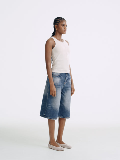 LT26038 Wash Denim Shorts
