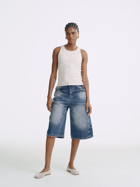 LT26038 Wash Denim Shorts