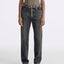 LT26045 Frayed Detailed Straight Leg Jeans