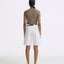 LT26036 Shorts with Belt White