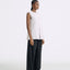 LT26041B Longline Linen Zip Vest Sand