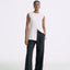 LT26041B Longline Linen Zip Vest Sand
