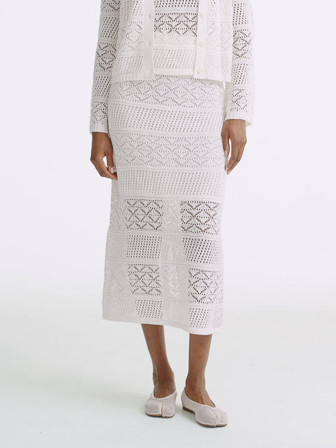 LT26047 Lace Knit Skirt