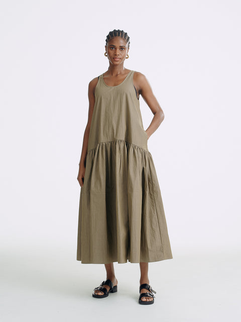 CZ25064 Waves Cotton Maxi Dress