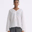 LT26081 Ethereal Cotton Ramie V-Neck Blouse