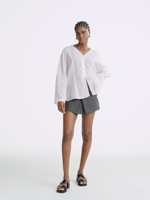 LT26037 Front Pleat Skort