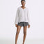 LT26081 Ethereal Cotton Ramie V-Neck Blouse