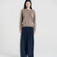 Blake Brushed Wool-Cashmere Sweater Taupe